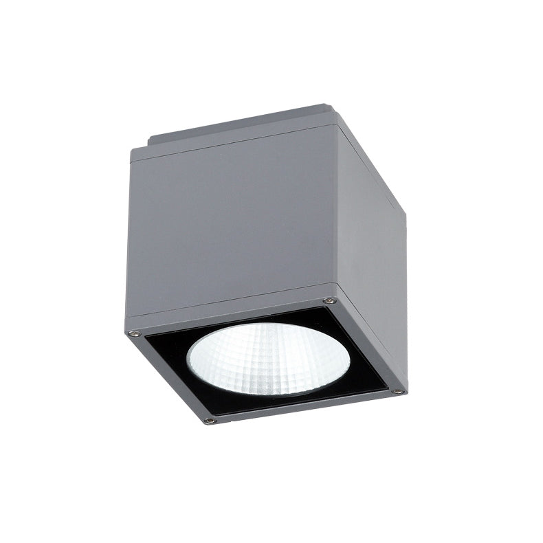 Lámpara cuadrada de montaje empotrado, lámpara tradicional de 1 luz cerca del techo para balcón