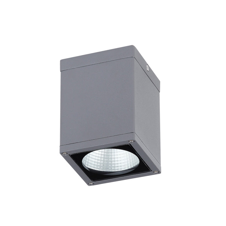 Lámpara cuadrada de montaje empotrado, lámpara tradicional de 1 luz cerca del techo para balcón
