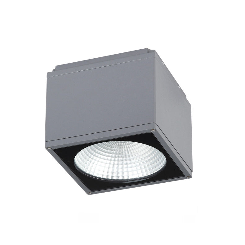 Lámpara cuadrada de montaje empotrado, lámpara tradicional de 1 luz cerca del techo para balcón