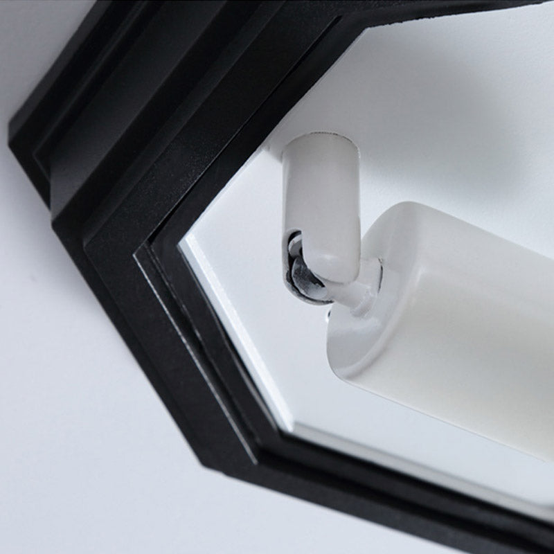 Waterproof LED Ceiling Light Traditional Flush-mount Lamp with Glass Shade for Balcony