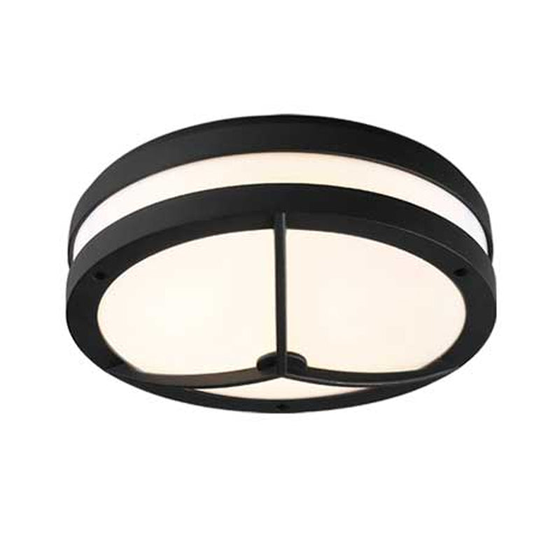 Contemporary LED Flush Mount Light Round Plastic Shade Ceiling Lamp for Balcony