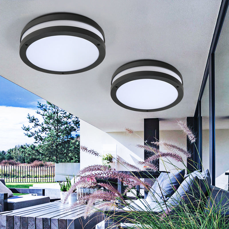 Contemporary Waterproof LED Ceiling Lamp Acrylic Flush Mount Light for Courtyard
