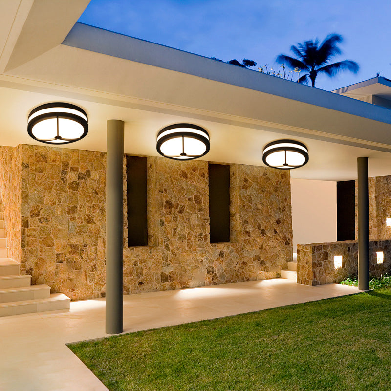 Contemporary Waterproof LED Ceiling Lamp Acrylic Flush Mount Light for Courtyard