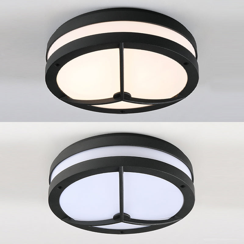 Contemporary Waterproof LED Ceiling Lamp Acrylic Flush Mount Light for Courtyard