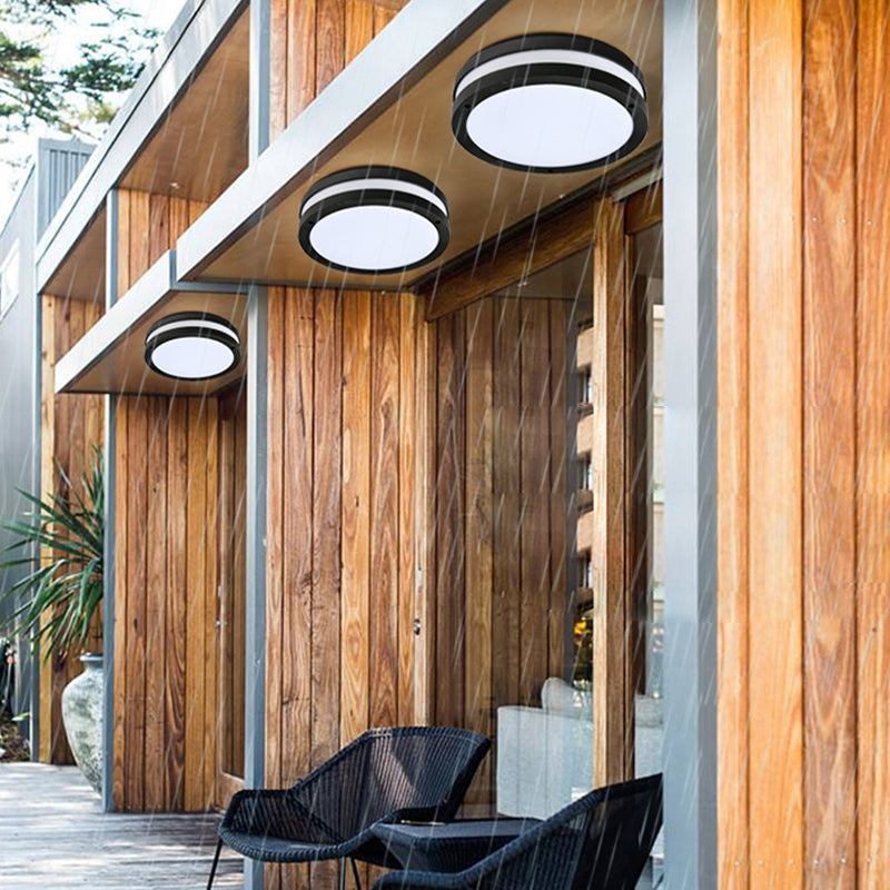 Contemporary Waterproof LED Ceiling Lamp Acrylic Flush Mount Light for Courtyard