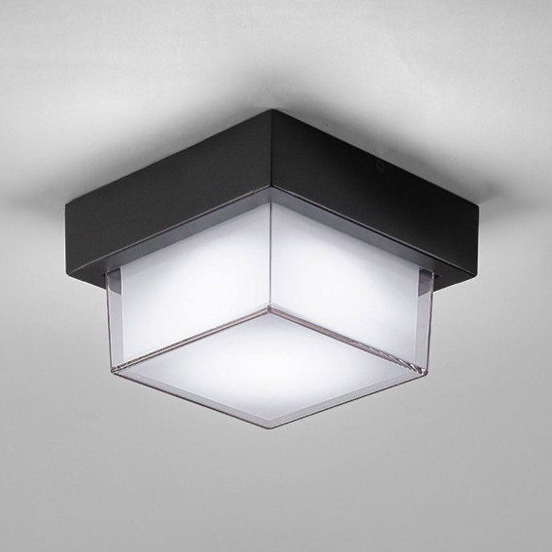 1-Light Flush Mount Light Halterung Herkömmliche LED in der Nähe von Deckenlampe mit weißem Acrylatschirm