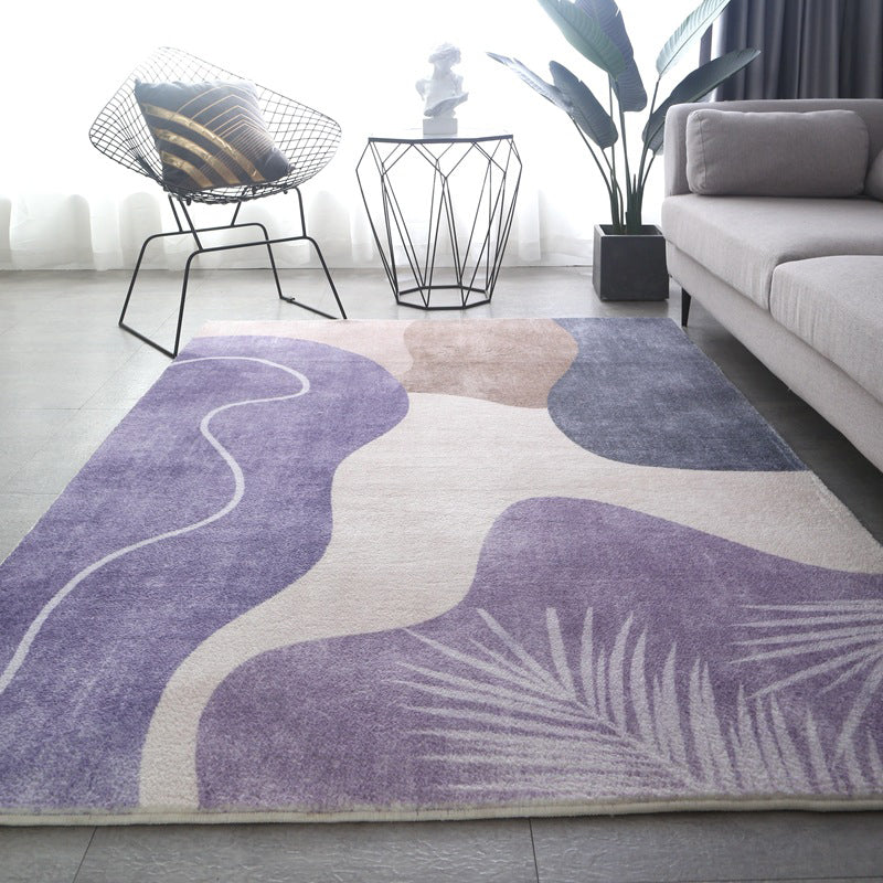 Lichtroze modern tapijten polyester kleur klontdapje niet-slip achterste tapijt voor woningdecoratie