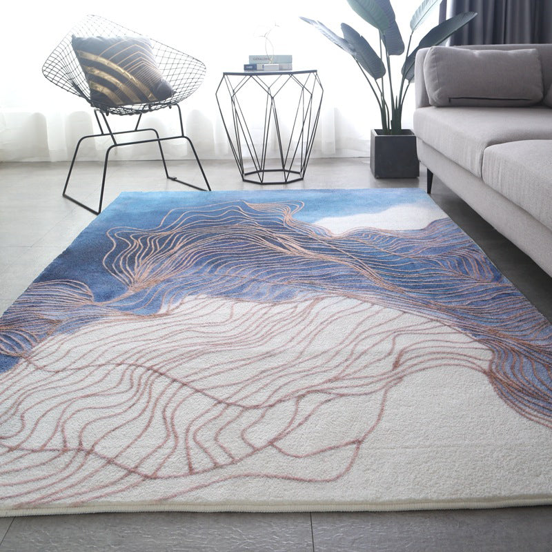 Lichtroze modern tapijten polyester kleur klontdapje niet-slip achterste tapijt voor woningdecoratie