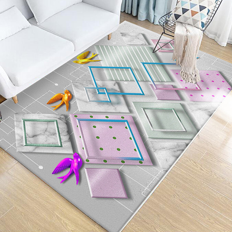 Fancy Modern Area Carpet Geometric Patroon Polyester Area Rug niet-slip achterste tapijt voor huisdecoratie