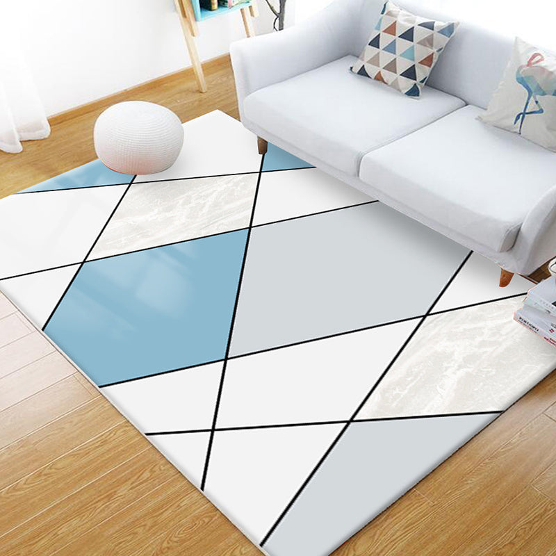 Fancy Modern Area Carpet Geometric Patroon Polyester Area Rug niet-slip achterste tapijt voor huisdecoratie