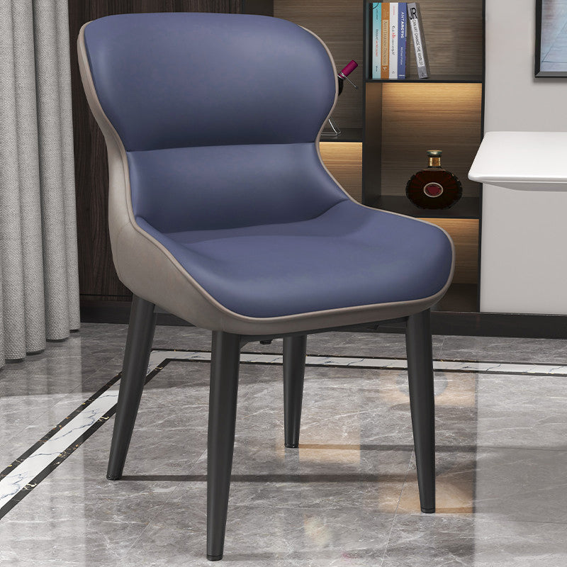 Sillas de comedor estilo moderno Sillones orejeros con patas de metal