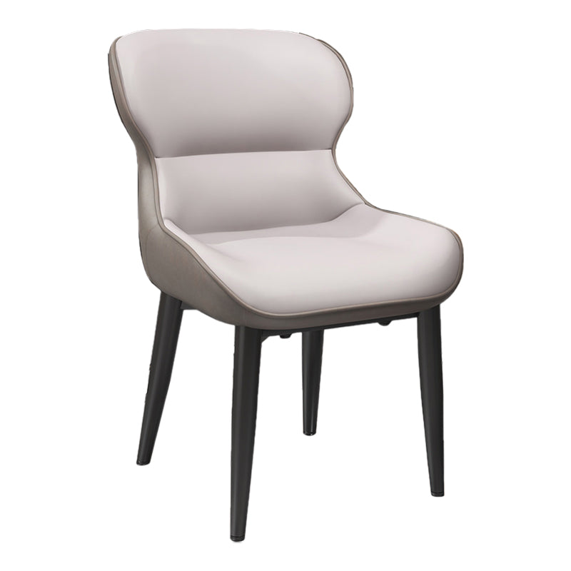 Sillas de comedor estilo moderno Sillones orejeros con patas de metal