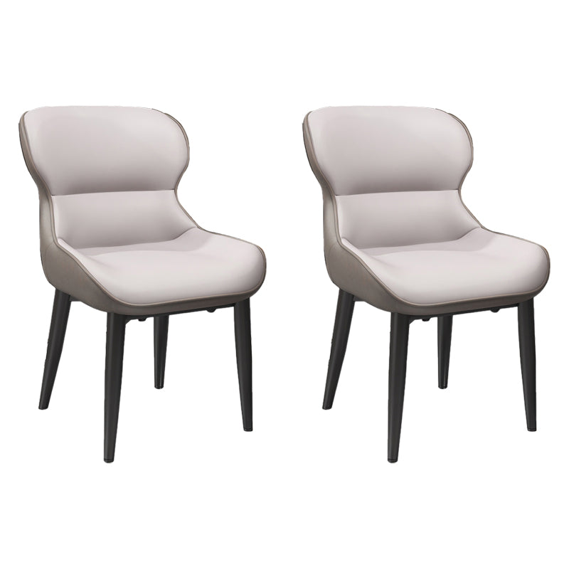 Sillas de comedor estilo moderno Sillones orejeros con patas de metal