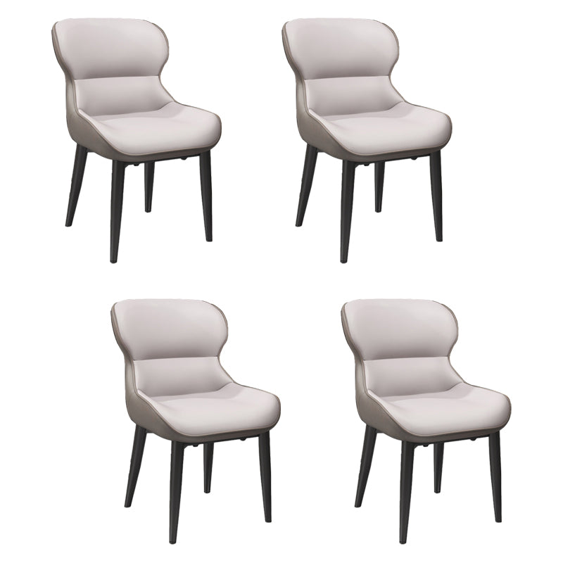 Sillas de comedor estilo moderno Sillones orejeros con patas de metal