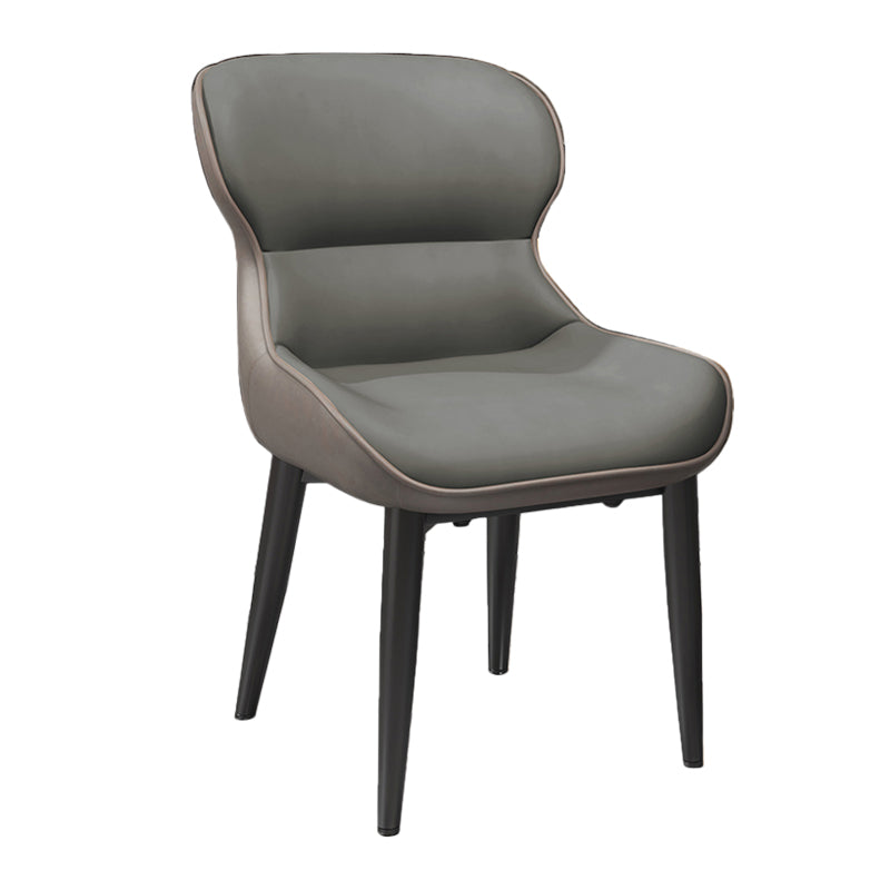 Sillas de comedor estilo moderno Sillones orejeros con patas de metal