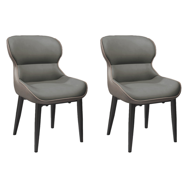 Sillas de comedor estilo moderno Sillones orejeros con patas de metal