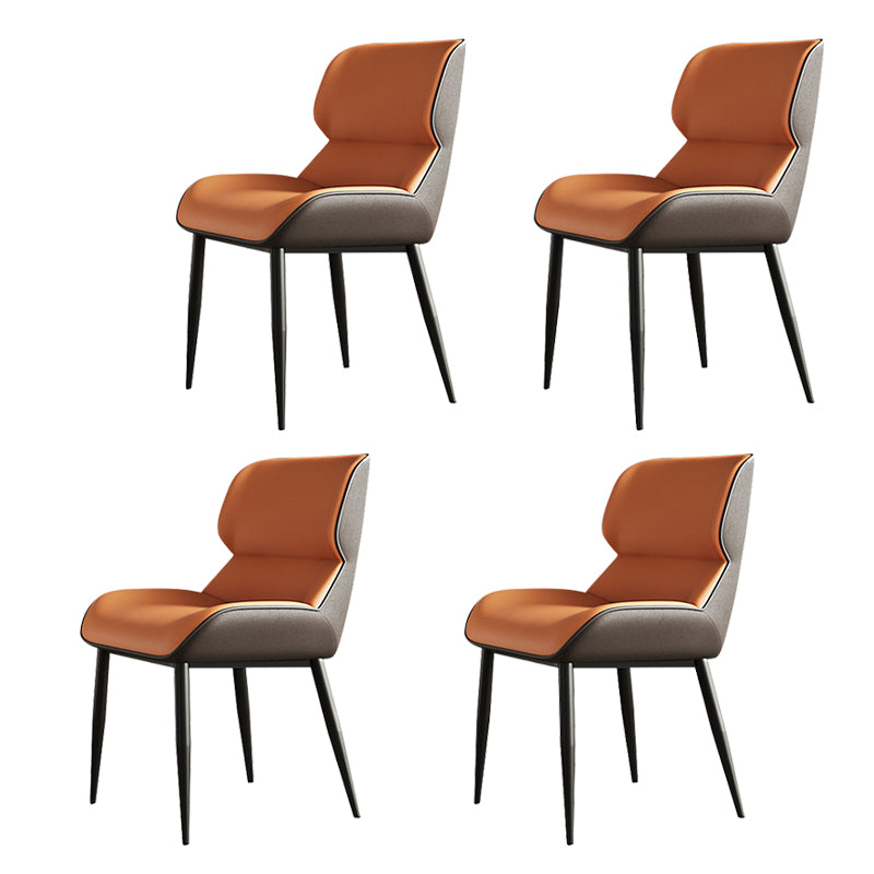 Chaises de salle à manger en cuir de style scandinave, chaises d'appoint à bras à oreilles pour usage domestique