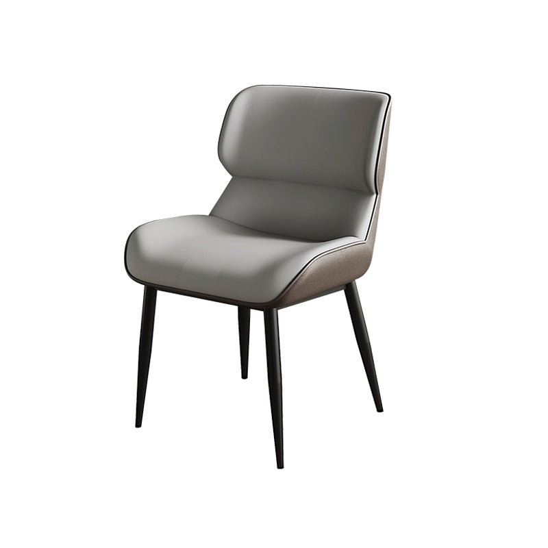 Chaises de salle à manger en cuir de style scandinave, chaises d'appoint à bras à oreilles pour usage domestique