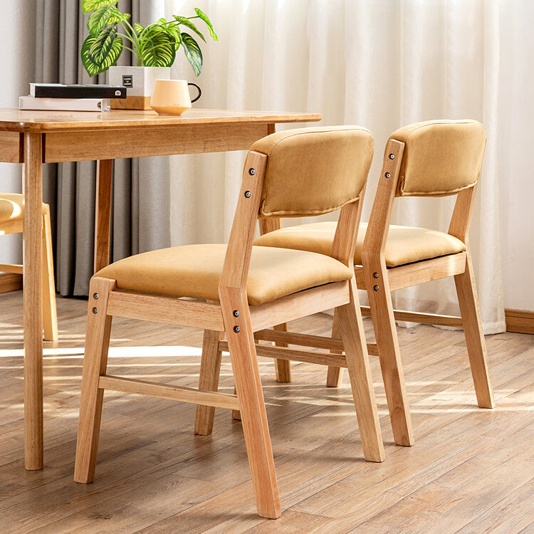 Chaises de salle à manger sans bras de style campagnard, chaises latérales de salle à manger tapissées à dos ouvert