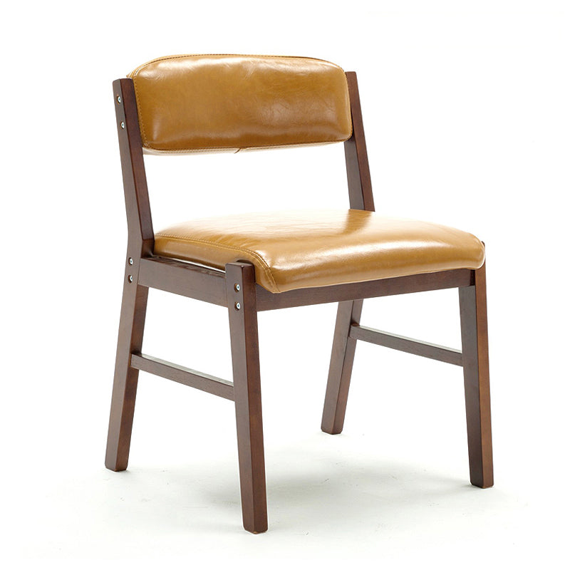 Chaises de salle à manger sans bras de style campagnard, chaises latérales de salle à manger tapissées à dos ouvert