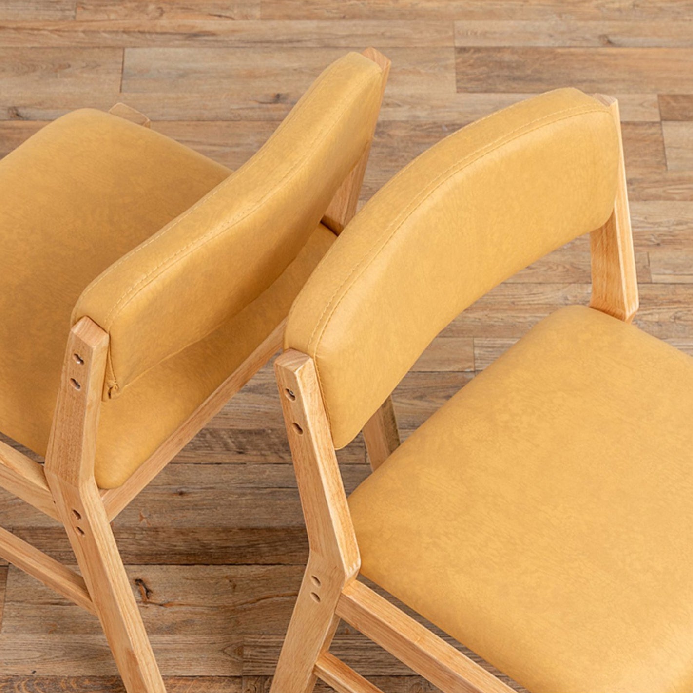 Chaises de salle à manger sans bras de style campagnard, chaises latérales de salle à manger tapissées à dos ouvert