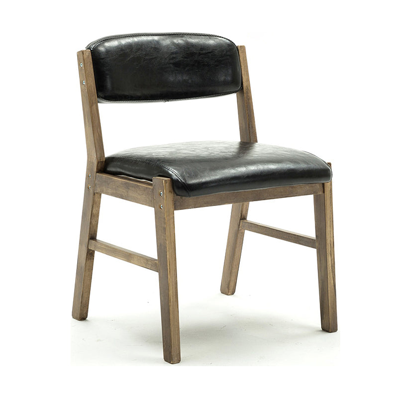 Chaises de salle à manger sans bras de style campagnard, chaises latérales de salle à manger tapissées à dos ouvert