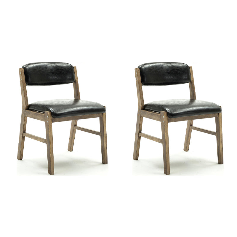 Chaises de salle à manger sans bras de style campagnard, chaises latérales de salle à manger tapissées à dos ouvert
