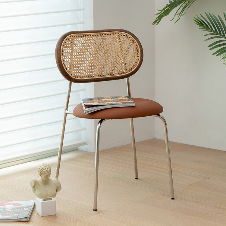 Hedendaagse stijl metalen stoelen Zet open achterkant eetkamer keukenstoel