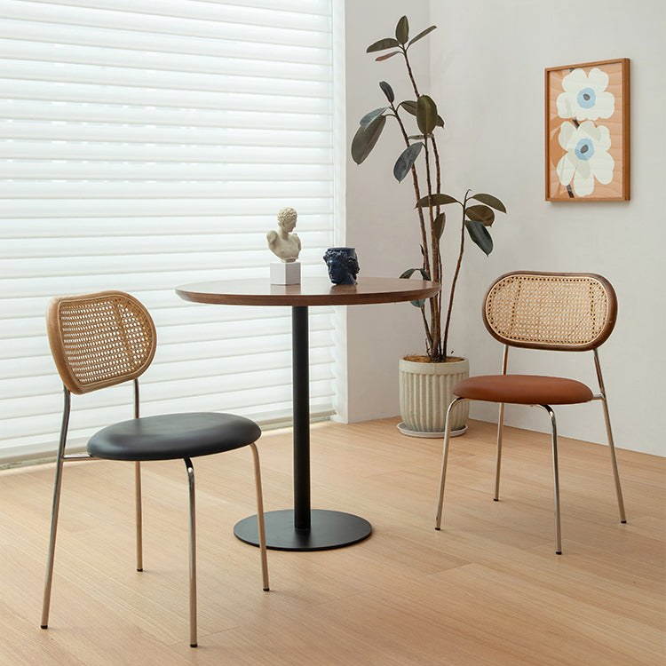 Hedendaagse stijl metalen stoelen Zet open achterkant eetkamer keukenstoel