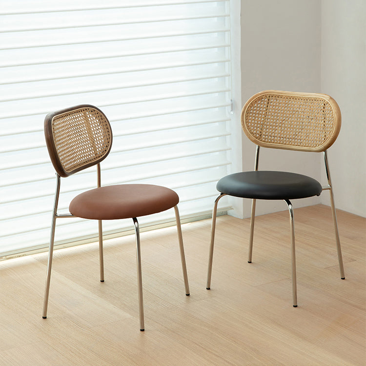 Hedendaagse stijl metalen stoelen Zet open achterkant eetkamer keukenstoel