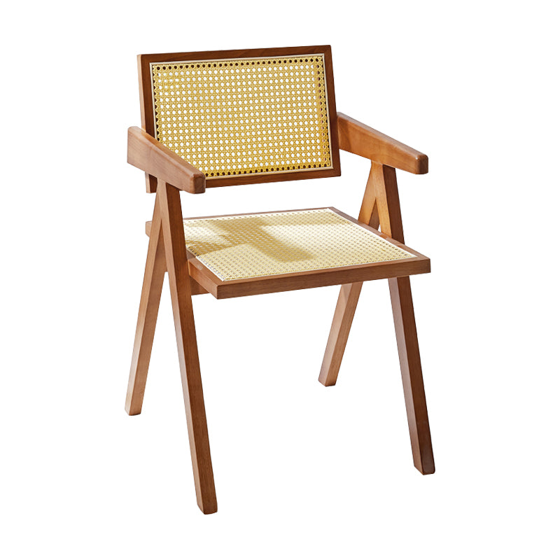 Sillas de comedor de madera de estilo moderno, respaldo abierto, sillas laterales para cocina