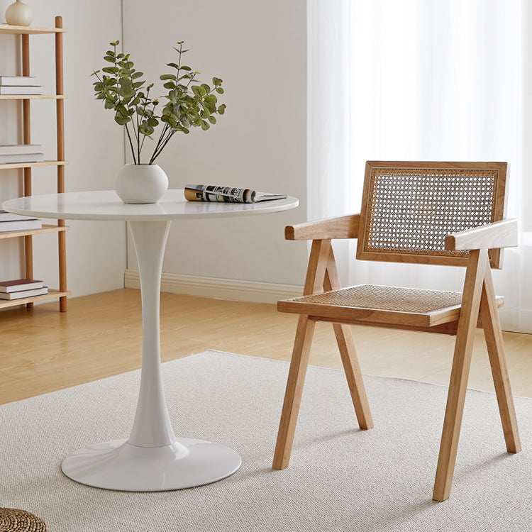Sillas de comedor de madera de estilo moderno, respaldo abierto, sillas laterales para cocina