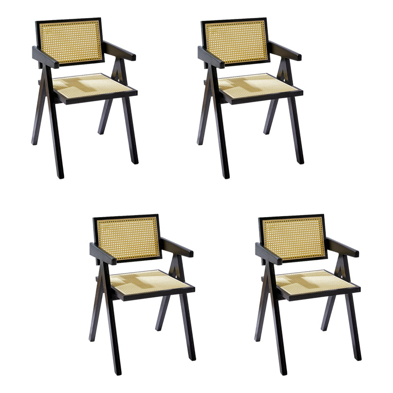 Sillas de comedor de madera de estilo moderno, respaldo abierto, sillas laterales para cocina