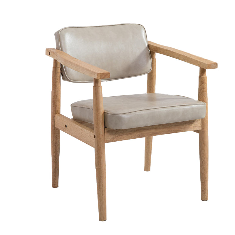 Silla de comedor individual de madera tapizada con respaldo abierto, sillón contemporáneo para el hogar