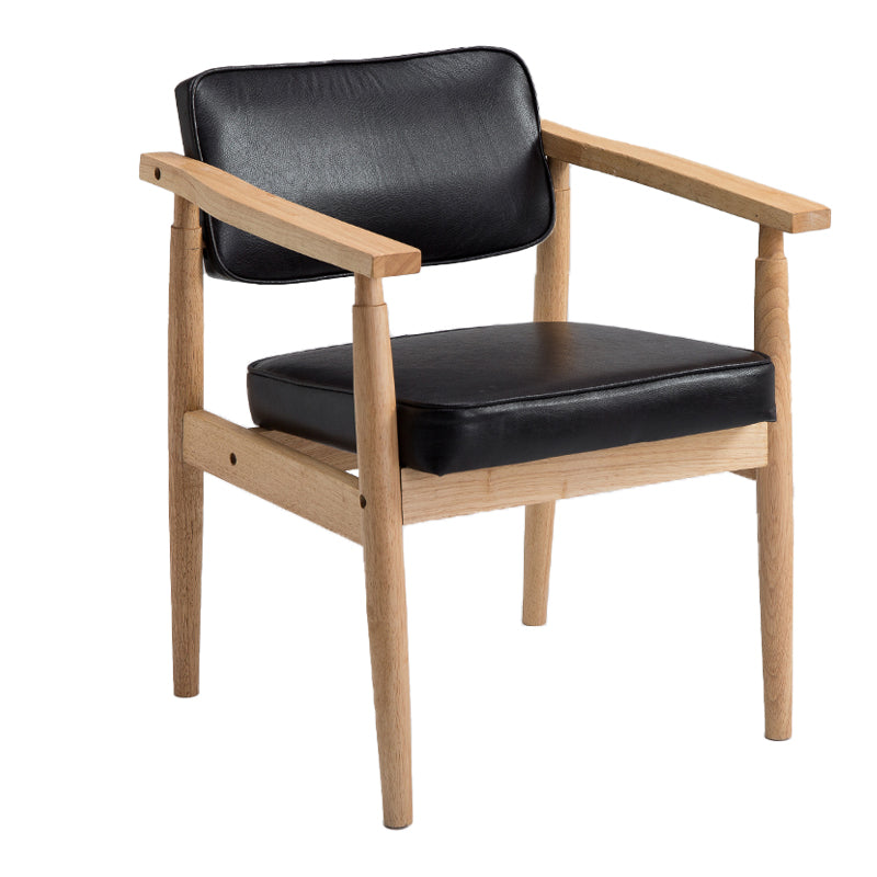 Silla de comedor individual de madera tapizada con respaldo abierto, sillón contemporáneo para el hogar