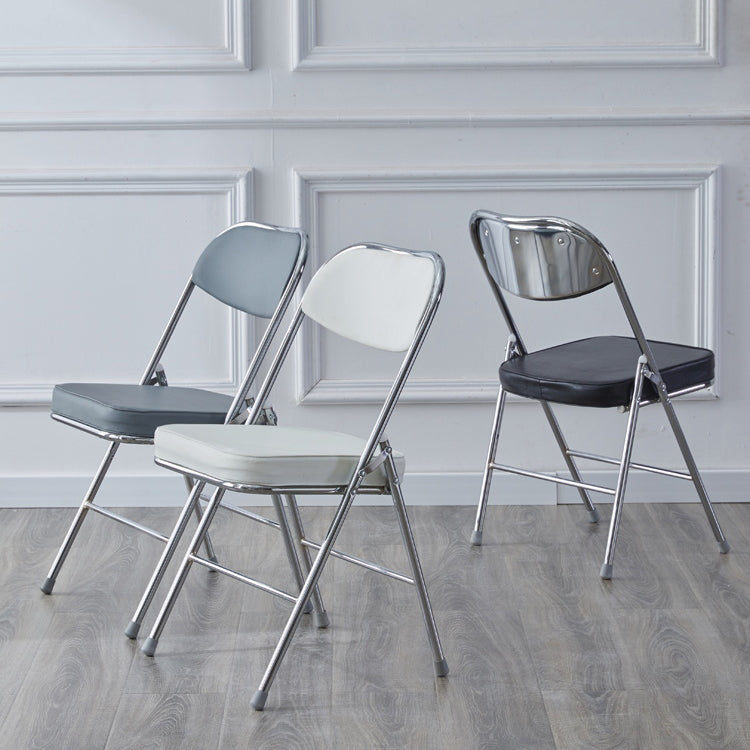 Chaise d'intérieur et d'extérieur moderne, chaises d'appoint de salle à manger à dossier ouvert sans accoudoirs en métal