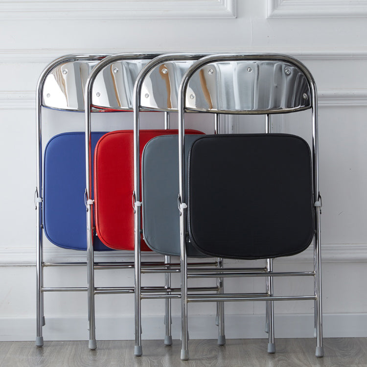 Chaise d'intérieur et d'extérieur moderne, chaises d'appoint de salle à manger à dossier ouvert sans accoudoirs en métal