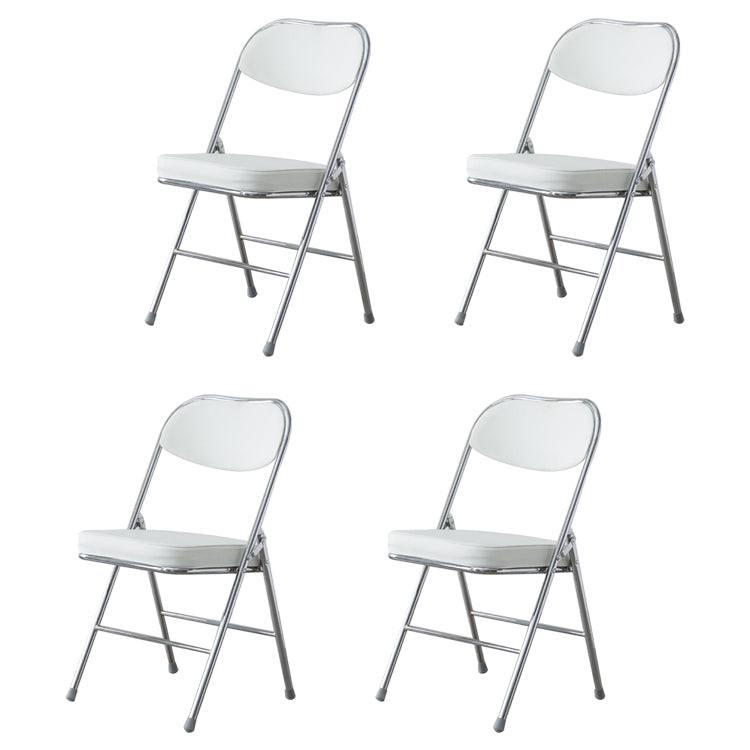 Chaise d'intérieur et d'extérieur moderne, chaises d'appoint de salle à manger à dossier ouvert sans accoudoirs en métal