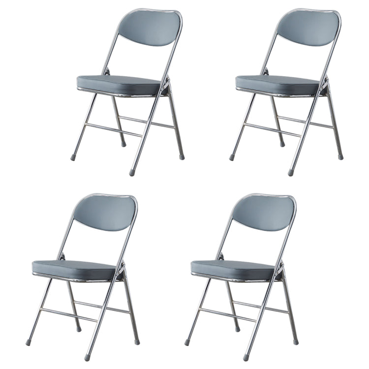 Chaise d'intérieur et d'extérieur moderne, chaises d'appoint de salle à manger à dossier ouvert sans accoudoirs en métal