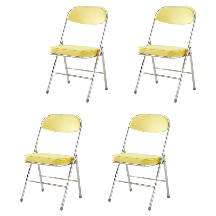 Chaise d'intérieur et d'extérieur moderne, chaises d'appoint de salle à manger à dossier ouvert sans accoudoirs en métal