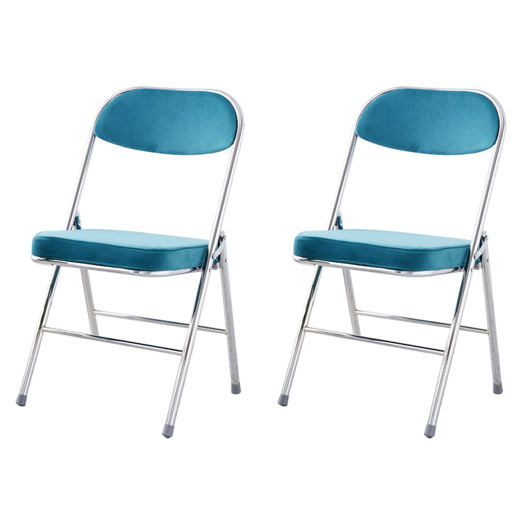 Chaise d'intérieur et d'extérieur moderne, chaises d'appoint de salle à manger à dossier ouvert sans accoudoirs en métal