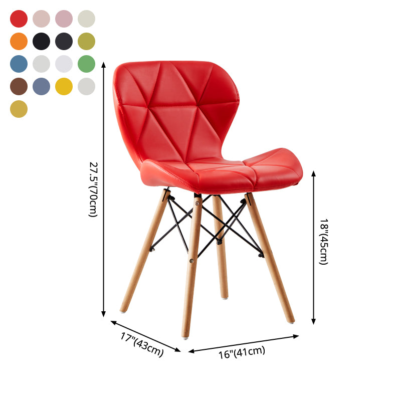 Casa silla lateral contemporánea silla de comedor de madera tapizada a ala