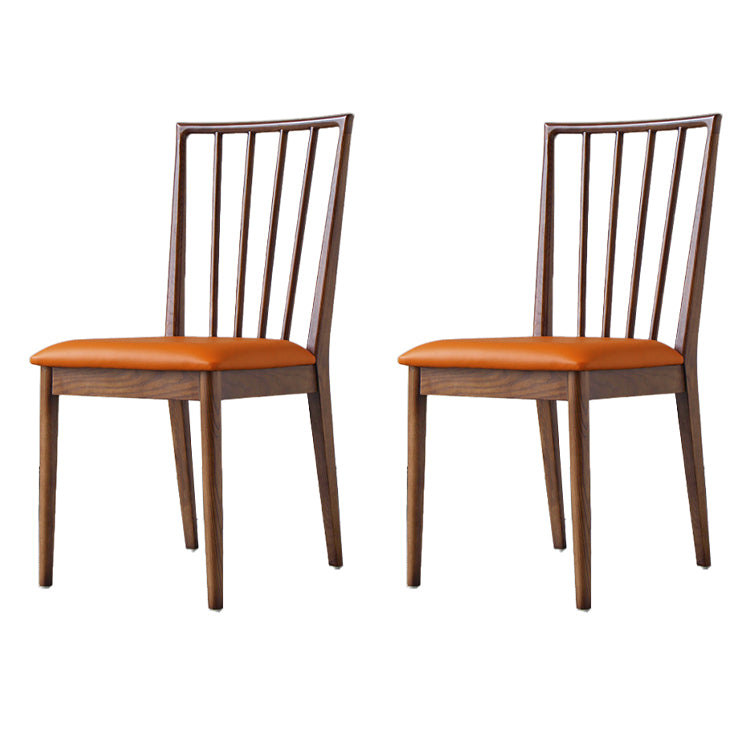 Sillas de comedor de madera de estilo moderno, respaldo de listones, silla lateral apilable para cocina