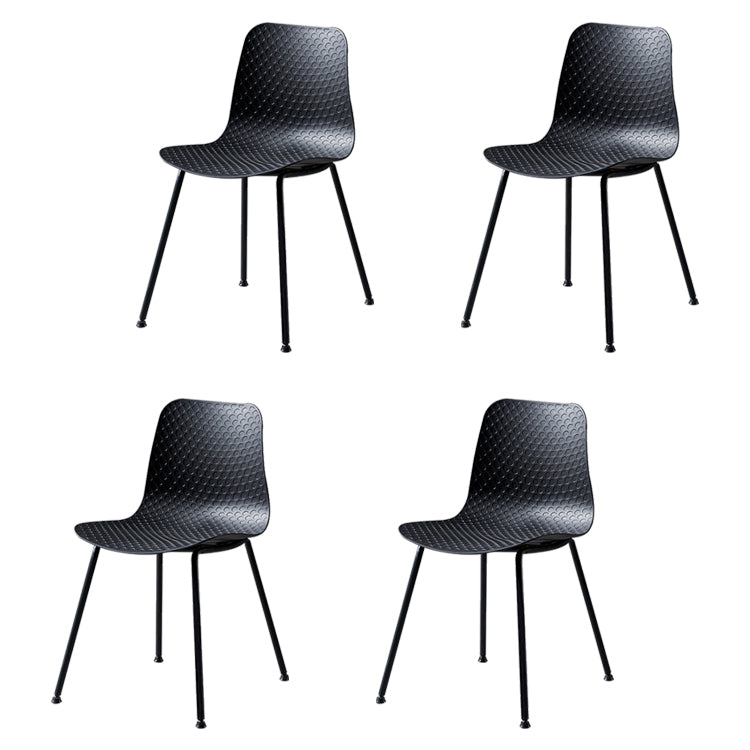 La salle à manger contemporaine en métal préside la chaise sans bras de salle à manger en plastique pour l'usage de restaurant