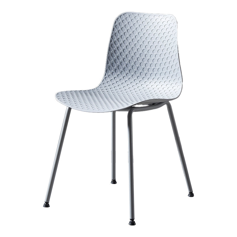 La salle à manger contemporaine en métal préside la chaise sans bras de salle à manger en plastique pour l'usage de restaurant