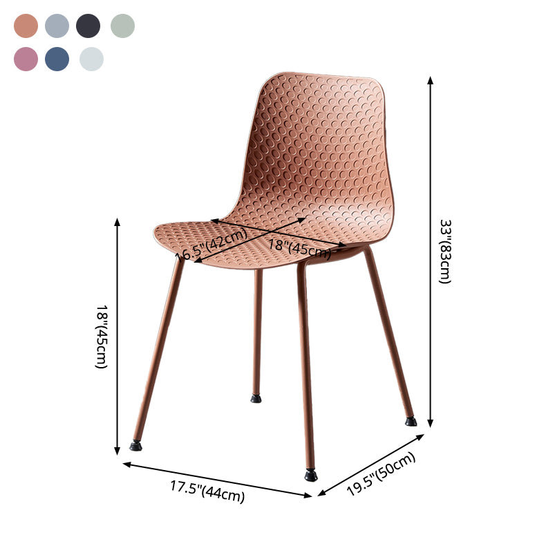 La salle à manger contemporaine en métal préside la chaise sans bras de salle à manger en plastique pour l'usage de restaurant