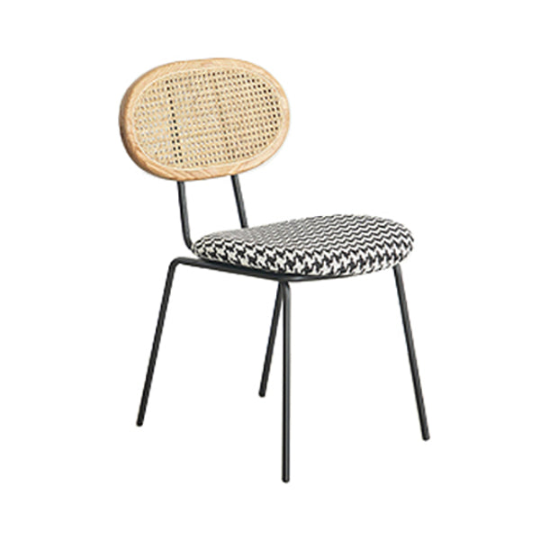 Juego de sillas de metal de estilo moderno, silla lateral de comedor con respaldo abierto para cocina