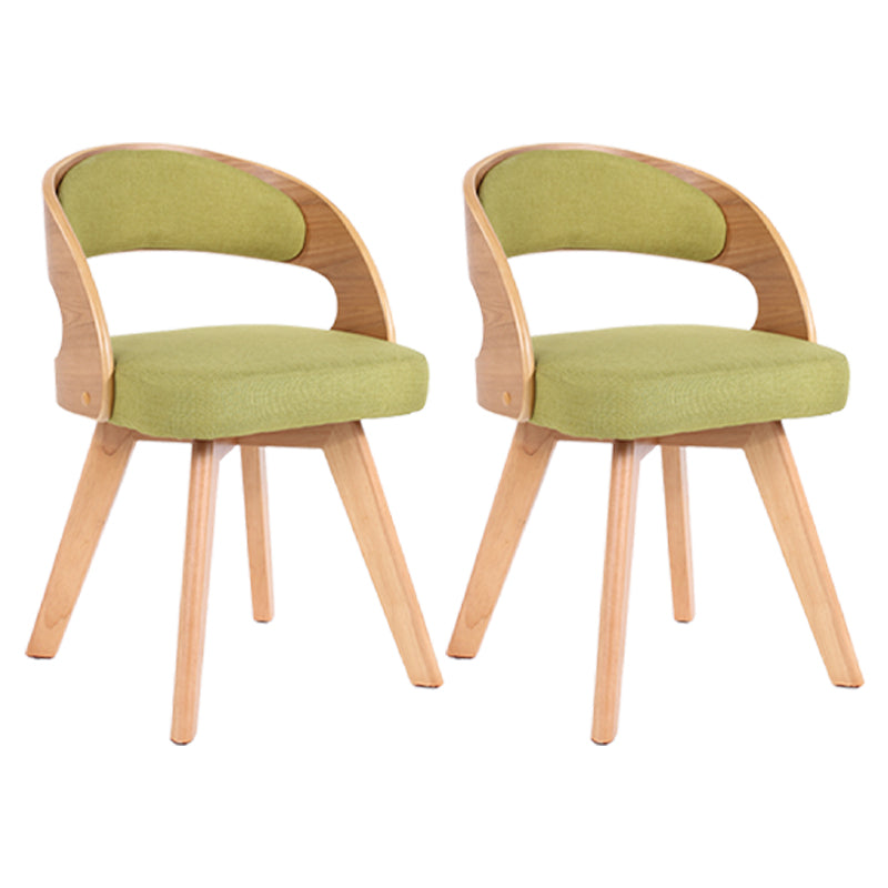 Sillas de comedor de madera de estilo moderno, respaldo abierto, silla lateral para cocina