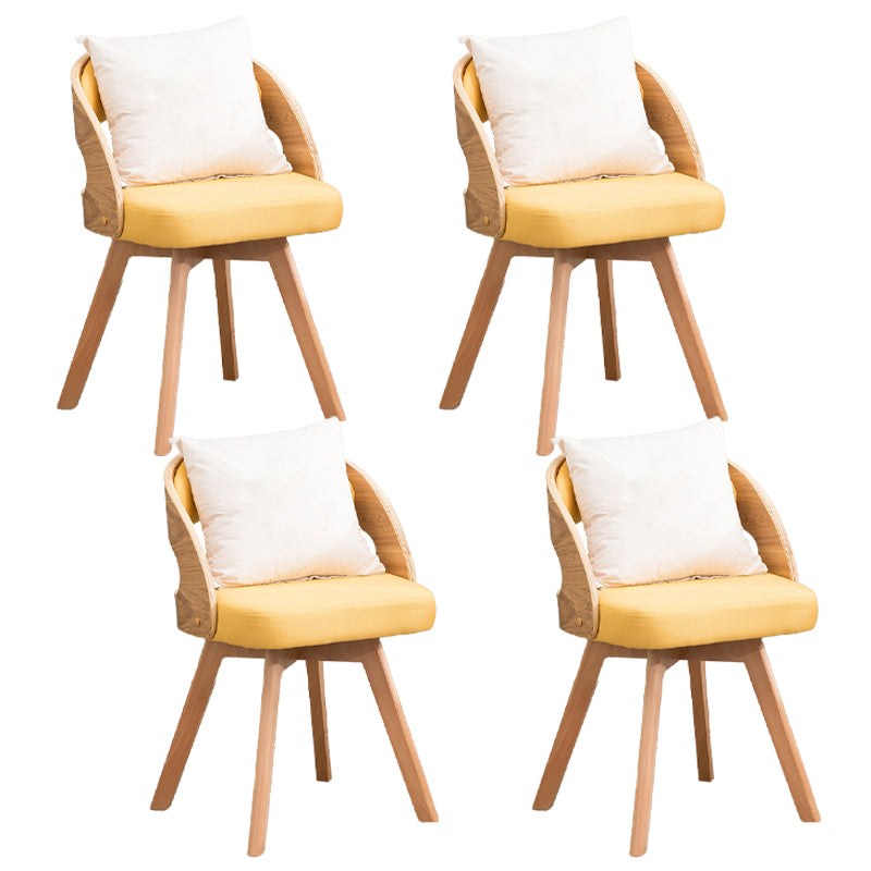 Sillas de comedor de madera de estilo moderno, respaldo abierto, silla lateral para cocina