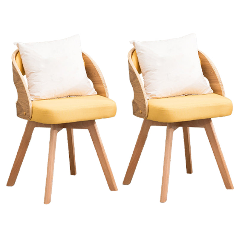 Sillas de comedor de madera de estilo moderno, respaldo abierto, silla lateral para cocina